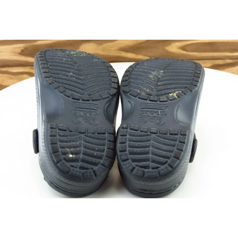 Crocs‎ Toddler Boys Classic Clogs Size 6-7 Black Synthetic Easy-On Comfort